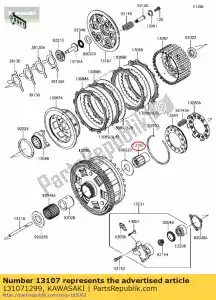 kawasaki 131071299 shaft,clutch zx1100-c3 - Bottom side