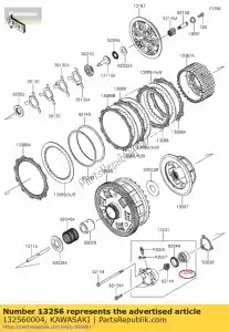 Kawasaki 132560004 pistão - Lado inferior