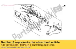 Aquí puede pedir soporte comp., rr. Calibrar de Honda , con el número de pieza 43110MT3006: