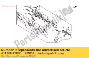 Honda 43110MT3006 soporte comp., rr. calibrar - Lado inferior