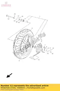 yamaha 9456X0613700 cadena - Lado inferior