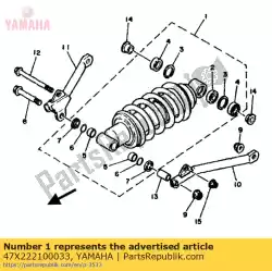 Tutaj możesz zamówić zespó? Amortyzatora, ty? Od Yamaha , z numerem części 47X222100033: