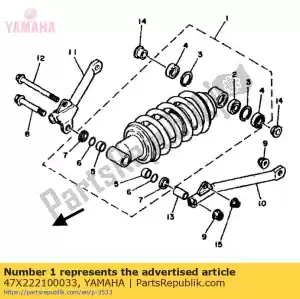 Yamaha 47X222100033 zespó? amortyzatora, ty? - Dół