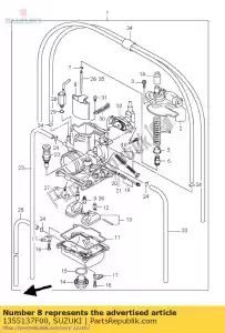 suzuki 1355137F00 valve,throttle - Bottom side