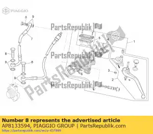 Piaggio Group AP8133594 tornillo de tubo de aceite - Lado inferior