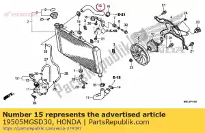 honda 19505MGSD30 tuyau, radiateur supérieur - La partie au fond