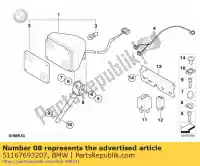 51167693207, BMW, bracket for locator light, left bmw  900 1200 2004 2005 2006 2007 2008 2009 2010 2011 2012 2013, New