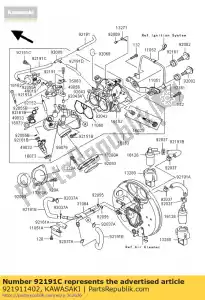 Kawasaki 921911402 rura, l = 130 - Dół