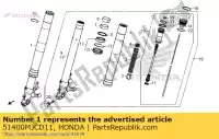 51400MJCD11, Honda, vork, r voorkant honda cbr cbrra 600, Nieuw