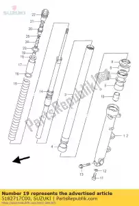 suzuki 5182717C00 noix, lod - La partie au fond