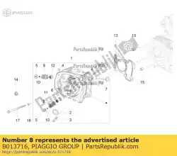 Qui puoi ordinare valvola di scarico Ø22 da Piaggio Group , con numero parte B013716: