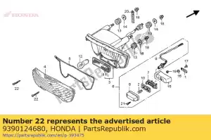 honda 9390124680 screw, tapping, 4x25 - Bottom side