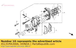 Aqui você pode pedir o parafuso, pino em Honda , com o número da peça 45131MA3006: