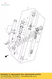 Suzuki 5114005H60 rura zewn?trzna, d? - Dół