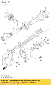 suzuki 2494140H00 housing,sec dri - Bottom side