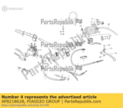 Aprilia AP8218628, Handgreep paar. zwart, OEM: Aprilia AP8218628