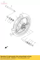 5FL251810000, Yamaha, Axle, wheel yamaha yzf r 700 7, New