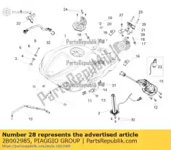 Qui puoi ordinare staffa di supporto da Piaggio Group , con numero parte 2B002985: