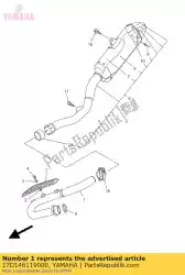 Aqui você pode pedir o tubo, escapamento 1 em Yamaha , com o número da peça 17D146119000: