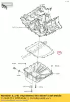 110610253, Kawasaki, pakking, oliepan zx600p7f kawasaki  zx 600 636 2007 2008 2009 2010 2011 2012 2013 2014 2015 2016 2017 2018 2019 2021, Nieuw