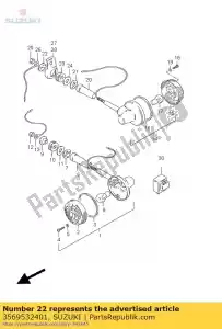 Suzuki 3569532401 spacer, turn sig - Il fondo