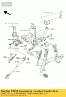 340110016, Kawasaki, stand-center zg1400a8f kawasaki gtr 1400 2008 2009, Novo