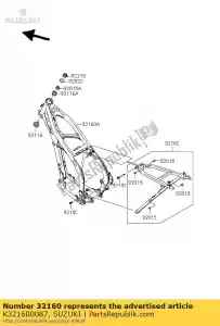 suzuki K321600087 frame-comp,rr - Bottom side