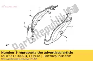Honda 64315KTZD00ZH tampa, plugue * r320p * - Lado inferior