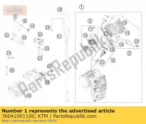 ktm 76041001100 corpo do acelerador - Lado inferior