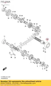 suzuki 0926735004 rolamento, 35x72x2 - Lado inferior