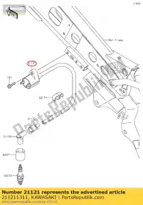 kawasaki 211211311 encendido por bobina klx110-a1 - Lado inferior