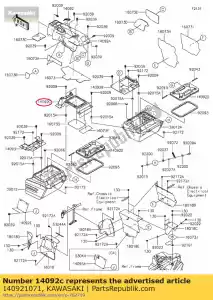 kawasaki 140921071 01 couverture, rr console - La partie au fond