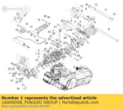 Aqui você pode pedir o braccio sospensione dx completo em Piaggio Group , com o número da peça 1A000008: