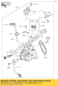 Kawasaki 921540133 tornillo - Lado inferior