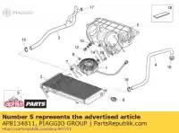 AP8134811, Piaggio Group, Soporte de enfriador de agua aprilia  atlantic 125 200 250 300 2003 2004 2005 2006 2010 2011, Nuevo