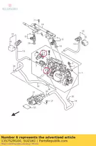 Suzuki 1357529G00 o ring - Bottom side