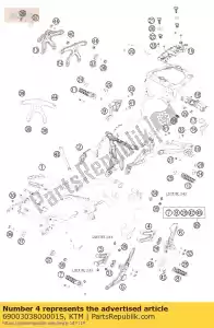 ktm 6900303800001S support de repose-pieds l / s 09 - La partie au fond