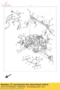 yamaha 2S3135440000 mangueira, sensor de vácuo 2 - Lado inferior