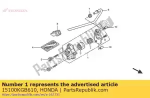 honda 15100KGB610 bomba assy., óleo - Lado inferior