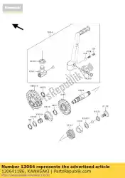 Qui puoi ordinare leva-calcio-pedale, pedale kx250-l1 da Kawasaki , con numero parte 130641186: