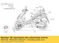 895059, Piaggio Group, Set di decalcomanie aprilia sr ho new ie carb 50 2, Nuovo