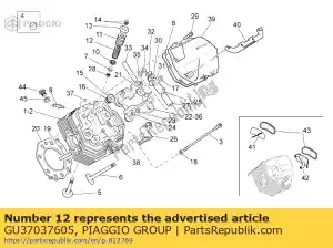 Piaggio Group GU37037605 resorte interior - Lado inferior