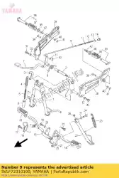 stang, rem van Yamaha, met onderdeel nummer 5VLF72310100, bestel je hier online: