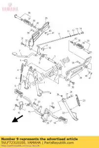 yamaha 5VLF72310100 stang, rem - Onderkant