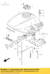 Ici, vous pouvez commander le assy de réservoir, carburant auprès de Suzuki , avec le numéro de pièce 4410038G00YD8: