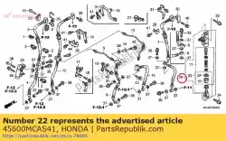 Ici, vous pouvez commander le cylindre assy., deuxième ma auprès de Honda , avec le numéro de pièce 45600MCAS41: