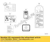 71217665884, BMW, label f operation prop-up aid bmw c1 125 200 2000 2001 2002 2003 2004, New