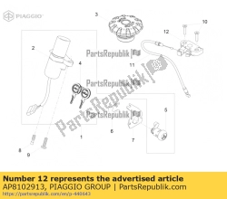 Aprilia AP8102913, Koppelingsplaat zadel passagier, OEM: Aprilia AP8102913