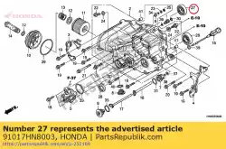 Ici, vous pouvez commander le roulement, spécification à billes radiales auprès de Honda , avec le numéro de pièce 91017HN8003: