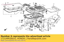 Aquí puede pedir caucho, elemento de Honda , con el número de pieza 17214MCB610: